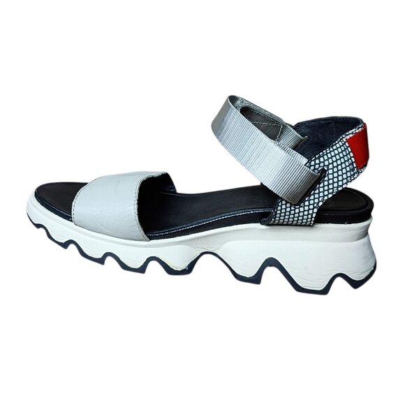 Sorel Kinetic Impact Strap Sandals Women’s 8.5 Gray Platform Chunky Wedge Sporty - Picture 7 of 10